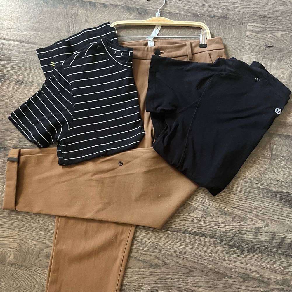 Lululemon Pants sz 32 and Tees both Med
